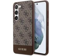 Guess Coque compatible avec Samsung Galaxy S24 - Coque rigide avec logo 4G Marron