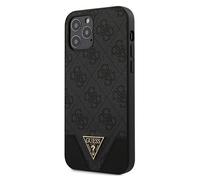 Guess Coque GUHCP12MPU4GHBK Collection 4G Triangle pour iPhone 12/12 Pro 6,1" Gris