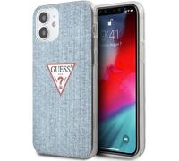 Coque Guess en TPU rigide pour Apple iPhone 12 mini 5,4 - bleu clair