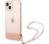 Guess, coque de protection Colors avec collier de perles Apple iPhone 14, rose