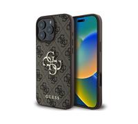 Guess Coque compatible iPhone 16 Pro Max 4G PU Big Logo Marron