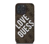Guess Coque de Protection pour iPhone 16 Pro Max Modèle 4G Marron