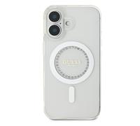 Coque De Protection Pour Iphone 16 Strass Ring Magsafe Guess Blanc