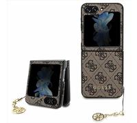 Guess Coque de Protection pour Samsung Galaxy Z Flip5 4G Charms Collection Marron