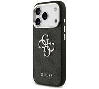 CG Mobile – Coque Guess 4G Grand pour iPhone 17 Pro Max – avec logo classique – Noir/Argent