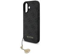 CG Mobile Coque Guess 4G Charms Collection Compatible avec MagSafe pour iPhone 17 Noir