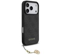 CG Mobile Coque Guess 4G Charms Collection Compatible avec MagSafe pour iPhone 17 Pro Noir