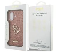 Guess Étui Fixed Glitter Big 4G pour iPhone 17 rose