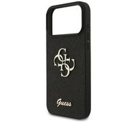 Guess Étui Fixed Glitter Big 4G pour iPhone 17 Pro Max noir
