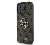 CG Mobile Guess Coque rigide GUHCP16L4GMGBR pour iPhone 16 Pro 6,3" Marron 4G Big Logo