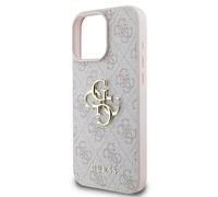 CG Mobile Coque rigide GUHCP16L4GMGPI GUESS pour iPhone 16 Pro 6,3" Rose Big Logo 4G