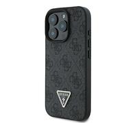 Guess Étui en cuir pour iPhone 16 Pro – Noir