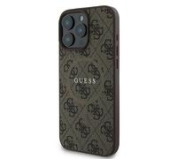 CG Mobile Coque rigide Guess 4G – polyuréthane, logo classique, MagSafe pour iPhone 16 Pro