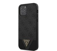 Guess Coque GUHCP12MPU4GHBK Collection 4G Triangle pour iPhone 12/12 Pro 6,1" Gris