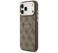 CG Mobile Coque Guess 4G PU Classic Logo Compatible avec MagSafe iPhone 17 Pro Max Marron