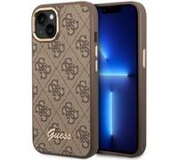 Guess Coque en PU et polycarbonate arrière pour iPhone 14 Plus - marron Marron G