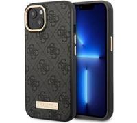 Coque en PU Grise compatible Magsafe pour iPhone 14 Plus