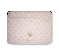 Guess Housse pour ordinateur portable 13" GUCS13G4GFPI Saffiano motif 4G logo métal Rose