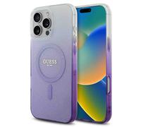 Guess Coque MagSafe IML Glitter Gradient pour Apple iPhone 16 Pro Max - Purple