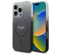 Guess Guess Coque MagSafe IML Glitter Gradient iPhone 16 Pro Black Noir