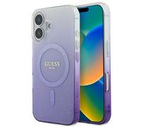 Guess Coque MagSafe IML Glitter Gradient pour Apple iPhone 16 - Purple