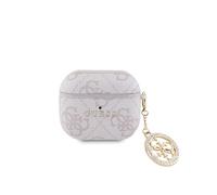 Guess – Coque pour Airpods 3 4G Script – Charm scintillant orné de strass – Rose antique