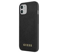 Coque Saffiano pour iPhone 12 Mini - Noire