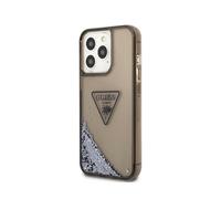 Guess Coque de protection pour iPhone 14 Pro – Noir à paillettes liquides, lisse