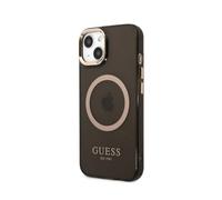 Guess Coque pour Apple iPhone 14 TPU Gold Outline Noir