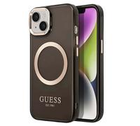 Guess Coque pour Apple iPhone 14 TPU Gold Outline Noir