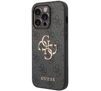 Guess Coque pour Apple iPhone 15 Pro PU 4G Big Noir