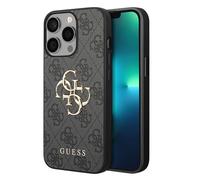 Guess Big 4G - Coque en métal avec logo - iPhone 13 Pro - Gris - GUHCP13L4GMGGR Noir