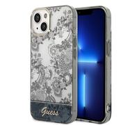 Guess Coque Rigide pour iPhone 14 Plus 6,7" G - Grise, Toile De Jouy, Waterproof et Isolant Thermique
