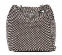 GUESS Cordon Seau Sac Lanière Chaîne Strass Sac Bandoulière en Argent
