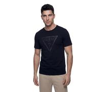 Guess Core Triangle Logo Tee - T-Shirt Homme Slim Col Rond Manches Courtes