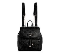 GUESS Cresidia Small Flap Backpack Sac à Dos, Noir, Taille Unique Femme