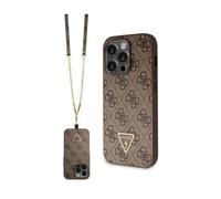 Guess Crossbody 4G Metal Logo - Coque iPhone 14 Pro (marron)