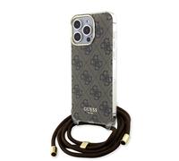Coque Guess avec corde pour Apple iPhone 15 Pro - Marron