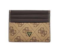 Guess Porte-cartes en cuir Mito Card Case pour homme Beige/Brun