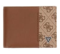 GUESS Cuir Porte-Monnaie Milano Bifold Beige/Cognac Brun