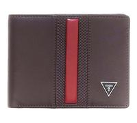 GUESS Cuir Porte-Monnaie Torino Bifold Wallet Brown Rain Drum Marron foncé