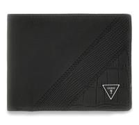 GUESS Cuir Porte-Monnaie Torino Bifold Wallet Exotic Stripe Noir
