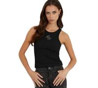 Guess Débardeur côtelé Logo 4G Strass Jeans - Femme