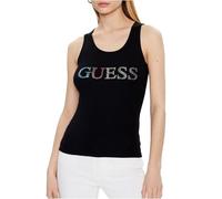 GUESS Débardeur cotelé Logo Strass Jeans - Femme