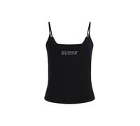 Guess Débardeur V5GP22 J1314 en coton jeans logo strassé Femme