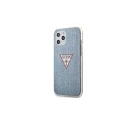 Guess Denim Triangle Lt - Étui pour iPhone 12 Pro Max (Bleu)