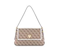 GUESS Desideria Flap Shoulder Bag Beige Logo