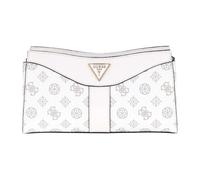 GUESS Sac à épaule bandoulière Dorys Top Zip monogramme jeans 100% polyuréthane Blanc/Gris clair