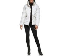 GUESS Doudoune de poids moyen pour femme, Blanc froid, Medium