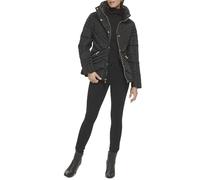GUESS Doudoune de poids moyen pour femme, Noir temps froid, Large